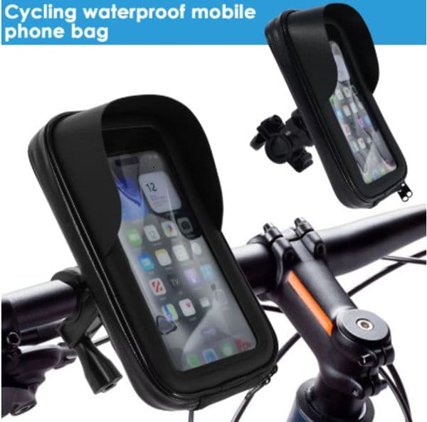 car 360° Rotatable Bike Phone Holder Bag Waterproof Motorcycle Handlebar Bag Bicycle Pouch Touch Screen Phone Mount Accessories