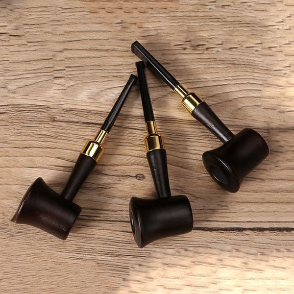Handcrafted 3mm Flue Oak Mushroom-Shaped Pipe: Exquisite, Compact Resin Straight-Shank Pipe Set