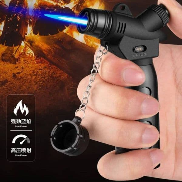 2026New Outdoor Camping Portable Small Welding Gun Spray-Type Butane Inflatable Lighter Visible Gas Chamber Home Kitchen Igniter