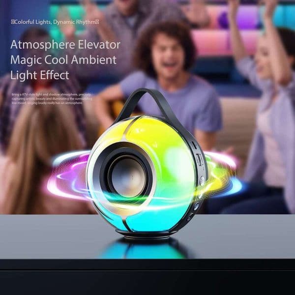 RGB Ambient Light Bluetooth Speaker High Appearance Desktop Subwoofer Portable Outdoor Wireless Speaker Home Stereo Audio Player