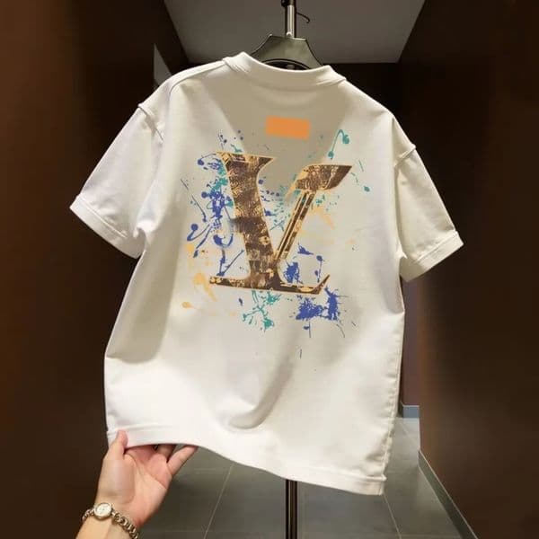 Designer High-quality Pure Cotton Brand Printed Men's Short-sleeved T-shirt - Summer Fashionable Simple And Casual Shirt Luxurious Style