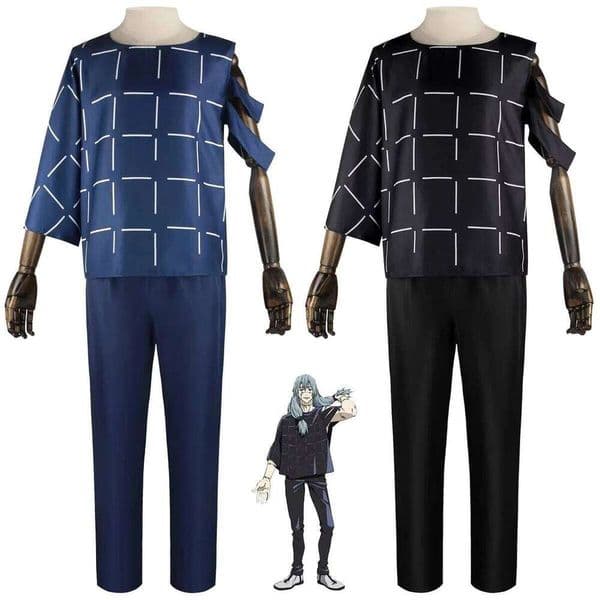 Anime Figures Cosplay Wig Top Pants Suit Halloween Costume Men Carnival Party Mahito Set For Comic Con