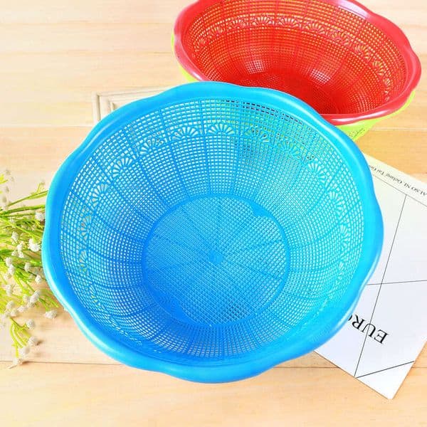 Directly from the manufacturer: plastic draining vegetable fruit washing basket, multifunctional kitchen washer, rice sieve, round basket