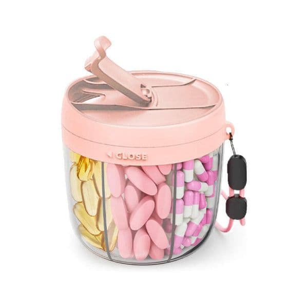 Cross-border 7-day 7-compartment food-grade plastic organizer, convenient portable pill container and storage box