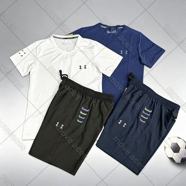 Designer Tracksuit Under Armourr Logo Print Set High Street Beach Sports Leisure Breathable Sports Under Set s2s3#