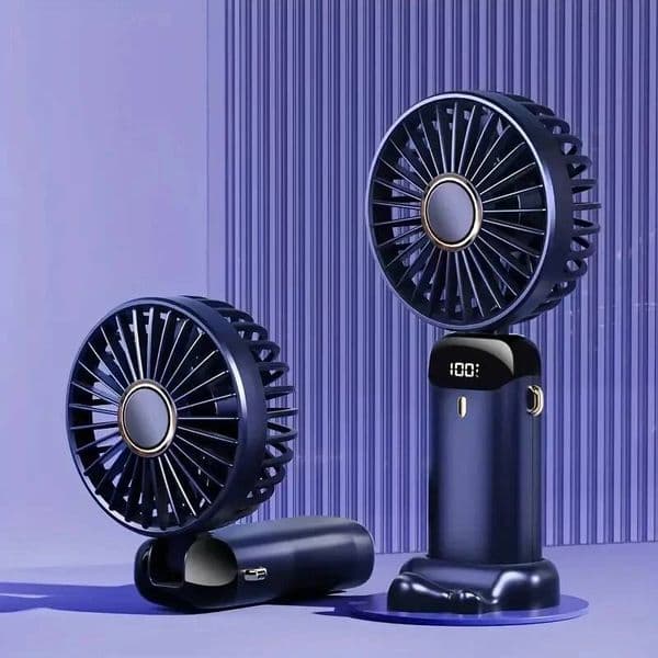 USB Rechargeable Mini Fan with 1200 mAh, 2.5W Portable Personal Desk Fan, Strong Airflow, Quiet Operation, 4 Colors Available ddmynov