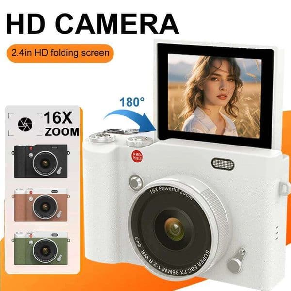 Magecam Compact 180 Flip 2.4'' Screen CCD Digital HD Retro Camera Outdoor Travel Photo Recorder Gift J260527