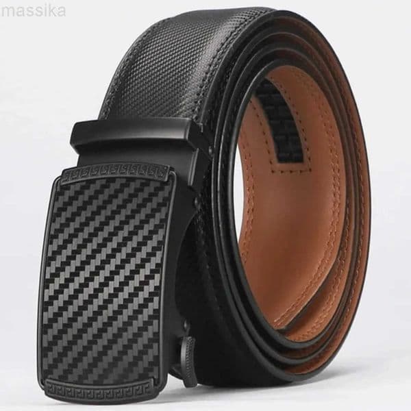 Mens Genuine Leather Ratchet Dress Belt Adjustable Automatic Alloy Buckle Classic Business Belt Perfect Fathers Day Gift IdeaR260527