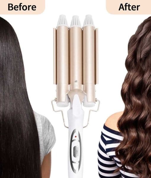 Professional Curling Iron Ceramic Triple Barrel Electric Irons Curlers Hair Styler Waver Styling Hair Curler Triple Barrels Tool L260526