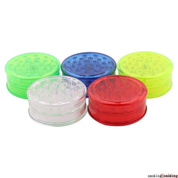 Plastic Tobacco Grinder Herb 3 Parts Layers 60MM Cigarette Tobacco Spice Smoking Hand Muller Acrylic Grinders Herbal Grinding DHL