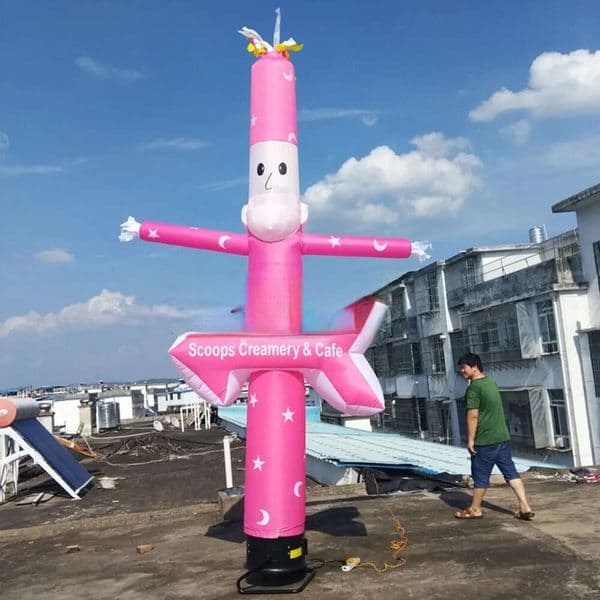 wholesale Inflatable Bouncer For Rental Business Wholesale Inflatable Air Dancers Sky Wind Wizard Dancer With Stars And Moons Eye Catcher Decoration For Ice Cream