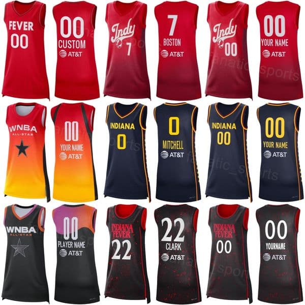 Printed Basketball Indiana Fever Woman Lexie Hull Jerseys Womens Child Man Caitlin Clark Kelsey Mitchell Aliyah Boston Sophie Cunningham Monique Billings WNBA