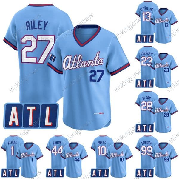 Atlanta Brave 2026 City Connect Jerseys C ustomM LBB aseballJ erseysf orR onaldA cunaJ rA ustinR ileyM ichaelH arrisI IS pencerS triderJ arredK el