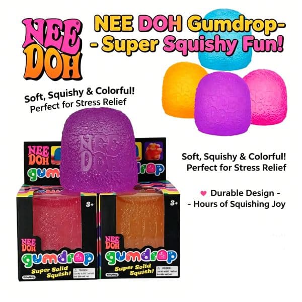 New Nee Doh Mini Candy Maltose Squeeze Fidget Toy Soft Skin Friendly Durable Plastic Pinching Toy Stress Relief Party Sensory Squishy Toy Decoration Gifts BY AIR!1