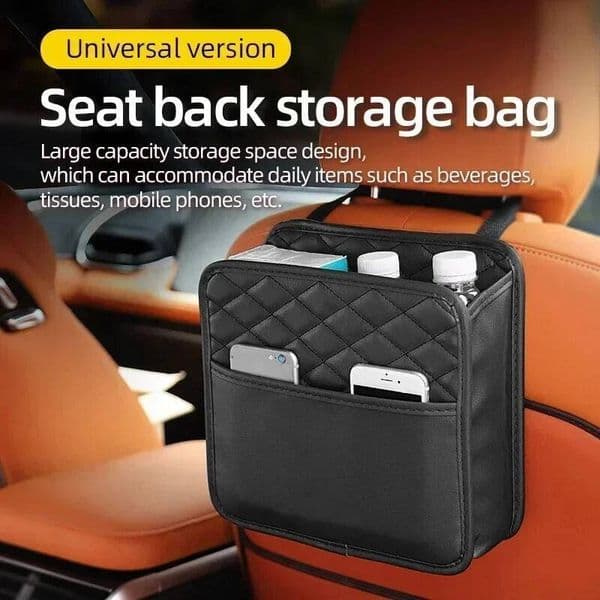Multifunctional Seat Storage Leather Auto Organizer Garbage Bag Universal Fit For Most Car Models ddmynov ddmynov