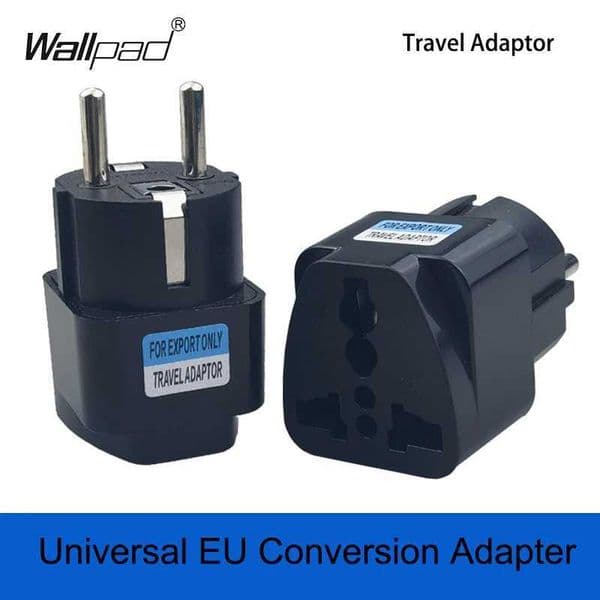 Black Converter EU Plug Adapter International Universal AU UK US To Euro KR RU French Travel Adaptor Electrical Power Socket Z260528