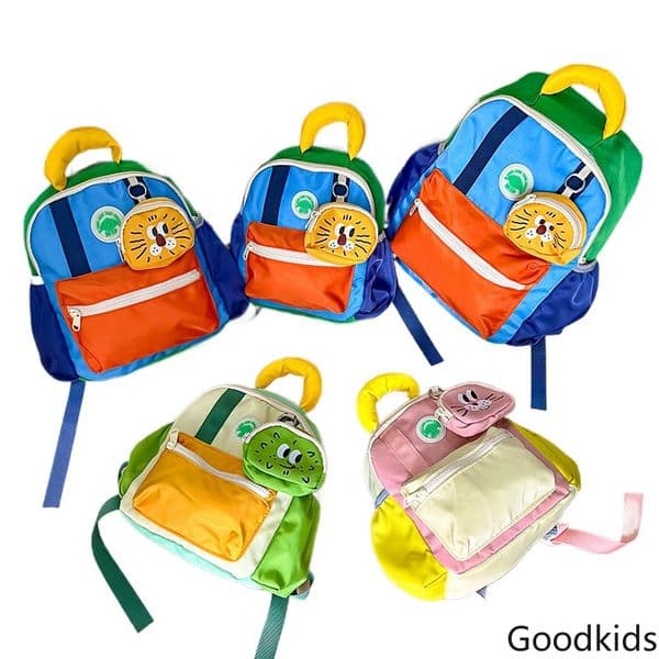 zhang mengru Cute Animal Kids Backpack,Dopamine Color Toddler School Bag,3-6 Years Boys Girls Mini Rucksack Children Daily Outdoor Shoulder Bag
