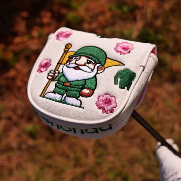 Lashonda Scratch-Resistant Golf Headcover - Cute Santa Claus Embroidery Pattern, Magnetic Closure Mid-Size Putter Cover w 26L0528