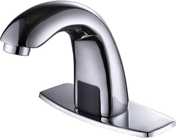 Automatic sensor touchless bathroom sink faucet for home and hospital use, stainless steel valve core, bronze decorative faceplate