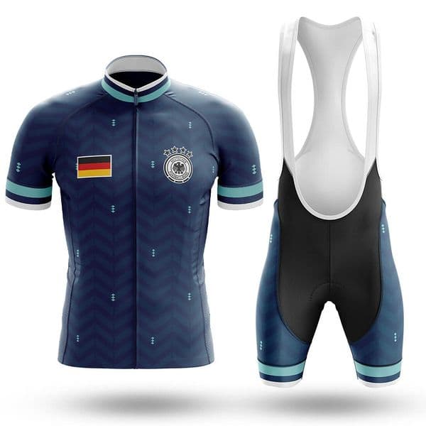 2026 Germany V2 Cycling Jersey Set classic MTB Cycling Bib Shorts Kit Reflective Custom Bike Clothes Bicycle Clothing Maillot