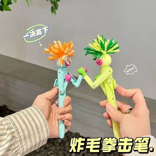 Furry Man Boxing Creative Stress-Relief Cartoon Ballpoint Student Gel Pen