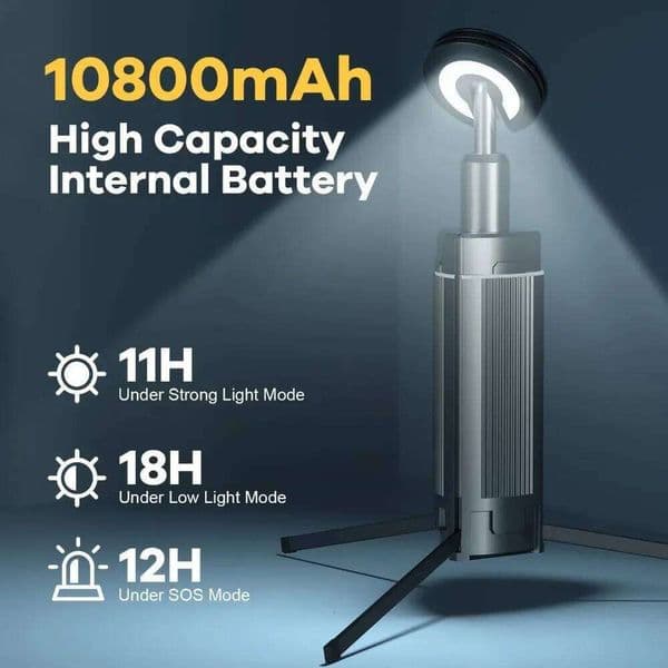 Folding Camping Light Portable Telescopic Lanterns Built-in 10800mAh Outdoor Waterproof Emergency Lamp With Triangle Stand Base S260527