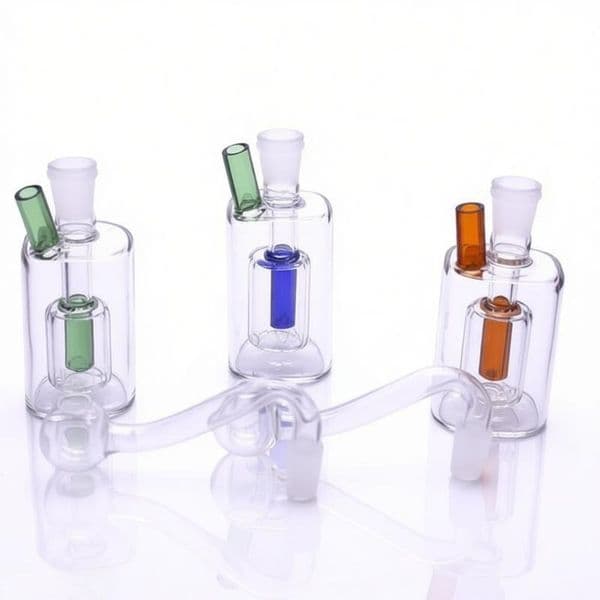 Popular Colorful Square Mini Glass Bongs Water Pipe cheap Glass oil burner Pipe Hookah With 10mm male smoking oil Bowl and silicone straw hose