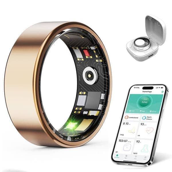 R11 Smart Ring Health & Fitness Tracker for Men & Women, Sleep & Activity Monitoring, IP68 Waterproof, Long Battery Life