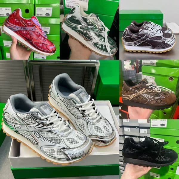 Designer Sport Shoes Men Women Multi Color Mesh Sneakers Blue Silver Pink Green Black Lightweight Breathable Retro Runners Style Luxury