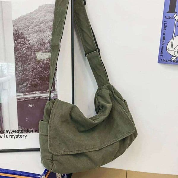 Vintage Women's Messenger Large Capacity Canvas Teenager Book Shoulder Casual Crossbody Bag
