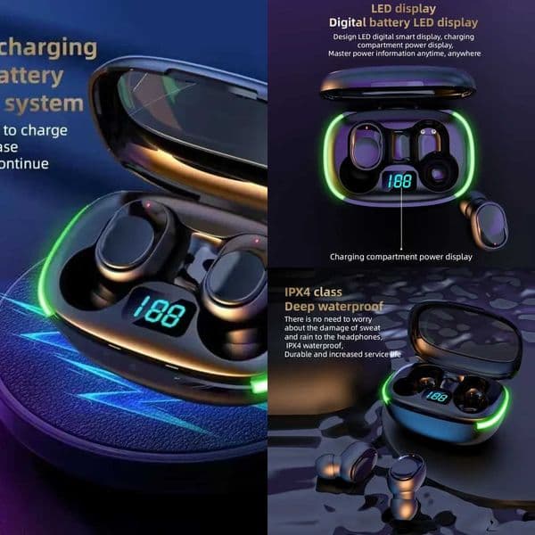 TWS Wireless Earbuds Bluetooth 53 Headphones 9D Stereo Sports/Music Headset with Magnetic Charging for IOS/Android Earphone X260529