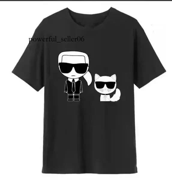 Karl Langerfeld Mens Play Funny Casual Tee Men T Shirts Pure Cotton Luxury Print Short O Neck Regular High Street Designer Tshirt High Quality a83
