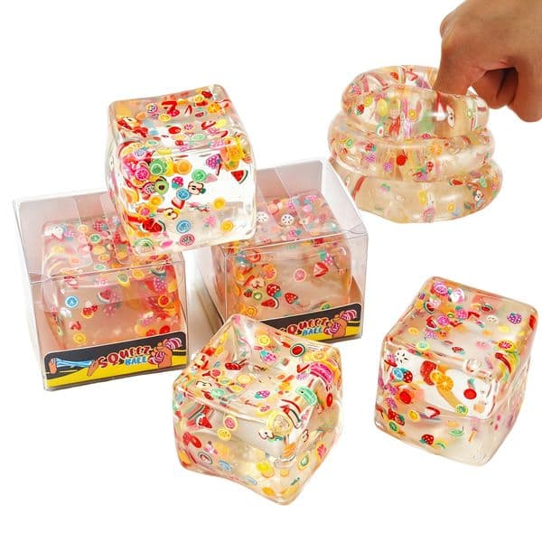Needoh Fruit Cube Sensory Toys Malt Sugar Slow Rebound Ice Cube Squishy Students Stress Relief Toys Boxed Fidget Toys In Stock By Sea