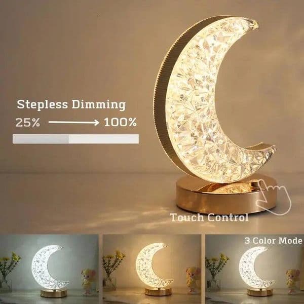 LED Crystal Table Stepless Dimming USB Charging Touch Switch Remote Control Bedside Light Living Room Decoration Desk Lamp
