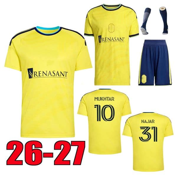 2026 2027 Nashville SC Soccer Jerseys MUKHTAR SURRIDGE ESPINOZA MADRIGAL QASEM YAZBEK 26 27 football men kids shirt