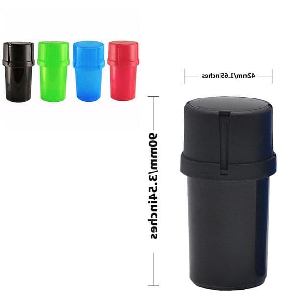 Travel Cheap 3Layer Plastic Tobacco Herb Grinder Tobacco Storage Tank Spice Crusher Hand Muller Metal smoking Grinder with Storage Jar for Dry Herb