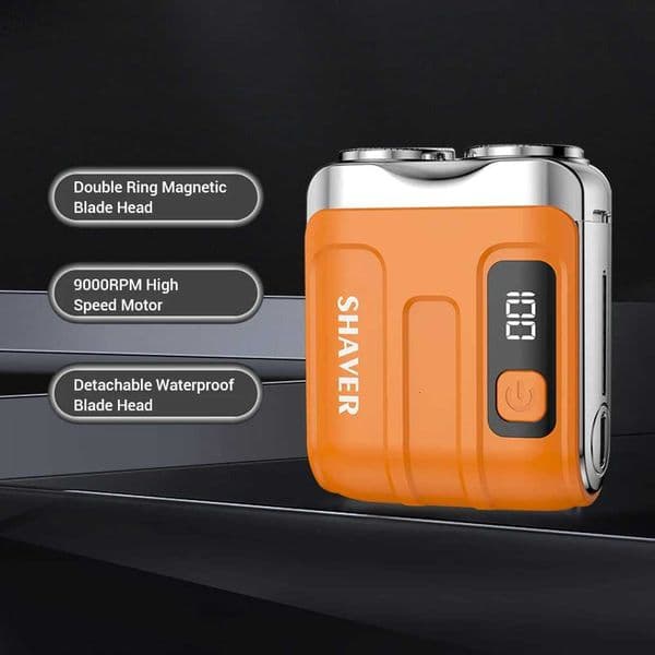 Waterproof Electric Smart Shaver Travel Razor Mini Dual Blade Shaver Men Shaver Portable Beard Trimmer Remover RechargeableJ260530