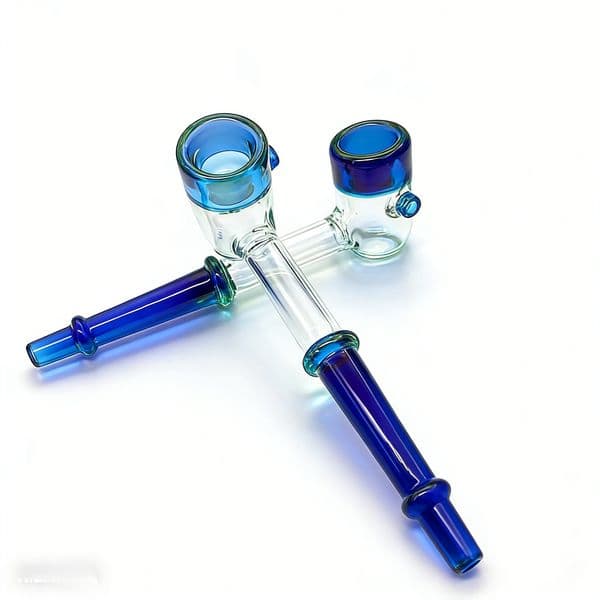 Wholesale Thick Heady Hammer Shape Glass sherlock hand pipe Colorful Portable Smoke Spoon tobacco pipes for smoking