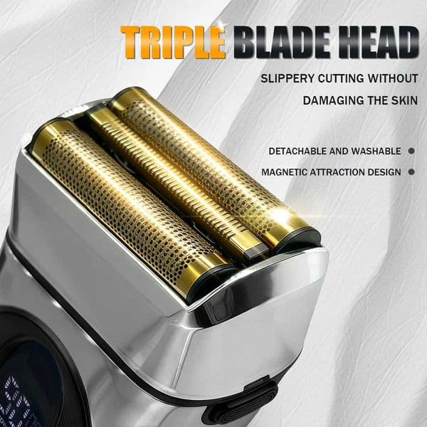 Kemei Beard Trimmer Professional Hair Trimmers IPX7 Beard Shaver Metal Electric Shaver 10000 RPM Beard Trimmer Men 2 IN 1 KM-397J260530