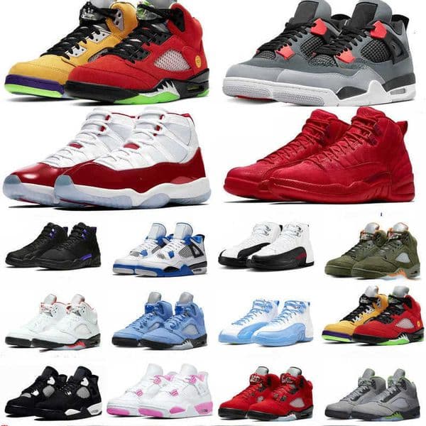 designer Basketball Shoes 4s 5s 11s 12s Mens Womens Fire Red Metallic Reimagined Black Cat 4 SP Infrared Retro Carmine White Cement Grey Pink Trainers Running shoes