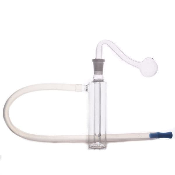 Mini Clear Hookah Travel cheap Glass Oil Burner Bong small water Ash Catcher smoking bongs pipe with silicone hose and 10mm male banger bowl