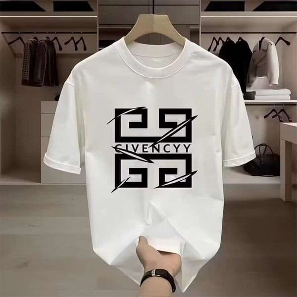 2025 Summer New High-End Couple's Loose Casual Top For Men Summer Short Sleeves Men Tops High-End Designround-Neck Pullover Short Sleeves T-Shirt