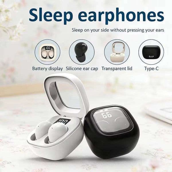 SK19 BT 5.3 Wireless Earbuds Mini Invisible TWS Headphones with HIFI Stereo Noise Reduction Mic for Daily Use Portable 26Y0527