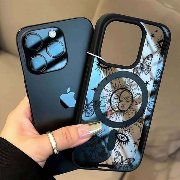 Abstract Line Aesthetics Clear Case iPhone 17 16 11 12 15 Pro Max 13 14 Plus Cases For Magsafe Wireless Charing Drop Fundas