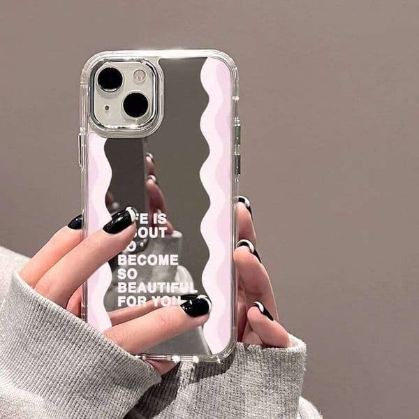 Fashion Letter Mirror Phone For 11 Case iPhone 14 15 16 Plus 12 13 Pro Max X XS Shockproof Soft Back Cover funda