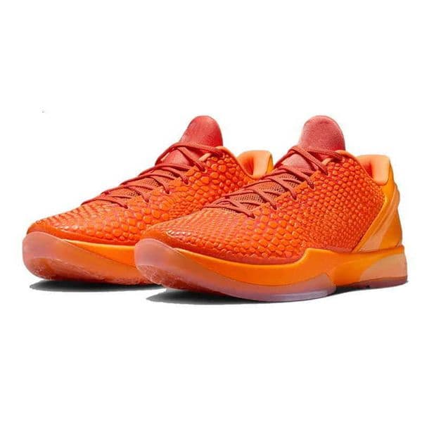 Oversized basketball shoes Black Mamba 6 Total Orange for sale kids men woman Dodgers Sport Shoe Trainner Sneakers top quality SIZE US5-US14