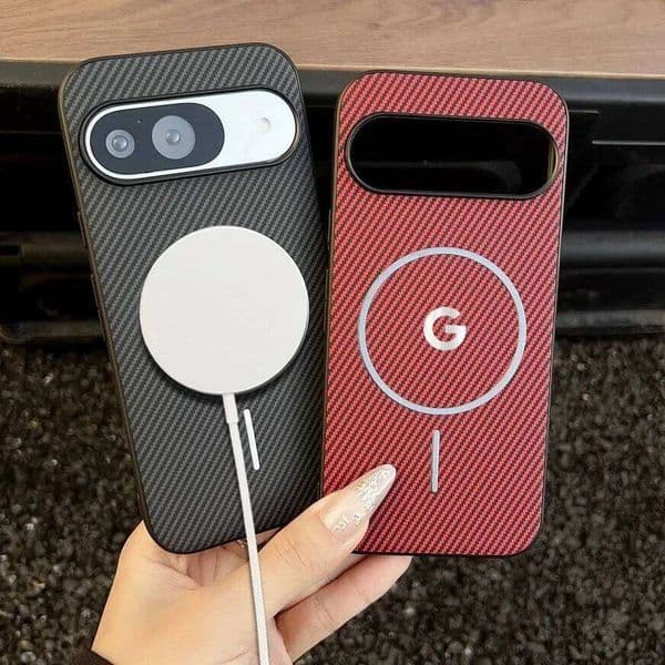 Business Kevra Carbon Fiber Leather Wireless Charge Case For Google Pixel 10 9 Pro XL 8 7 6 A/Pro Slim Drop-Proof Protect Cover