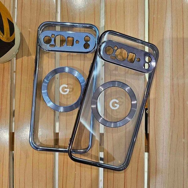 Luxury Plating Edge Magnetic Charging Clear Case For Google Pixel 10 9 XL 8 A Pro Camera Full-pack Anti-Drop Protector Cover