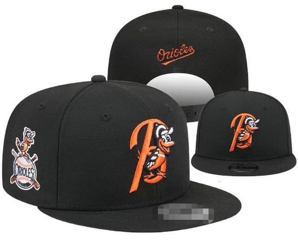 Orioles Mens Baseball Flat Peak Snapback Strapback Hat - Classic Fitted Sports Cap for Women and Men