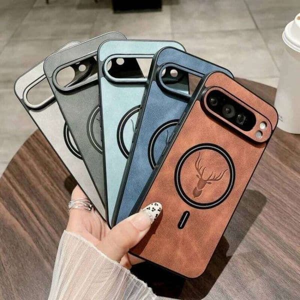 Luxury Retro Smooth-touch Sheeepskin Magnetic Charging Case For Google Pixel 10A 10 XL 9 8 7 Pro Anti-drop Bumper Slim Cover
